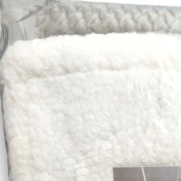 ULTA Beauty Sherpa Plush Throw Blanket Gray & White 50x60 NWT - Picture 7 of 8